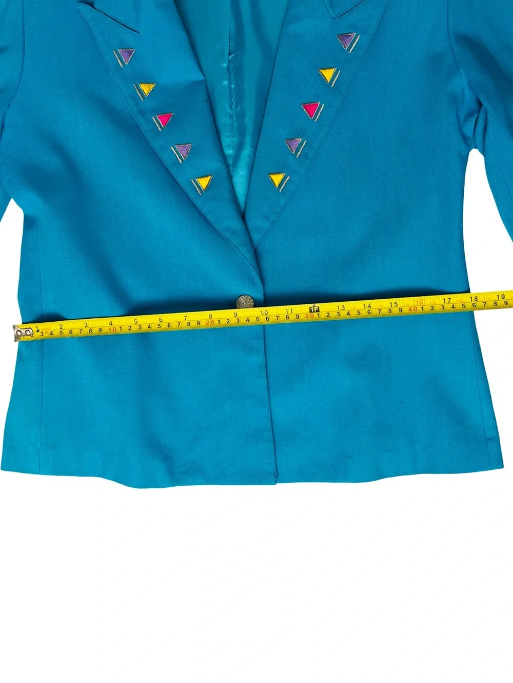 Vintage 80’s Women’s Turquoise Blazer by City Girl Los Angeles
